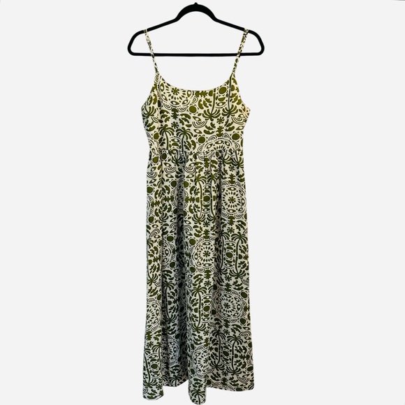 Japna tropical floral print maxi dress in cream and white Large - Picture 2 of 11